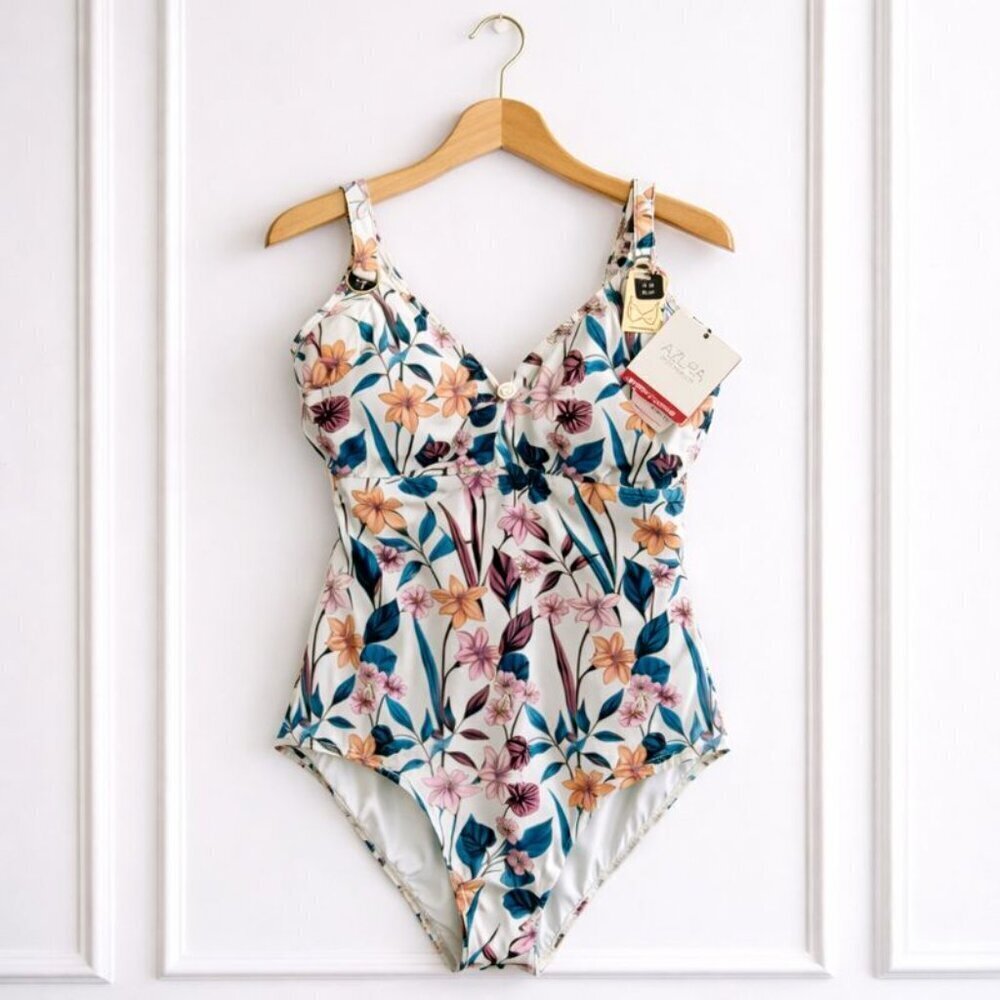 Azura Australia Celeste One Piece Floral Minimizer Swimsuit NWT
